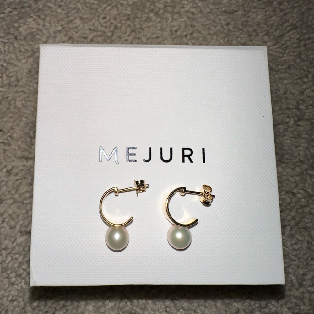 Mejuri Gold Vermeil and pearl Stud Earrings